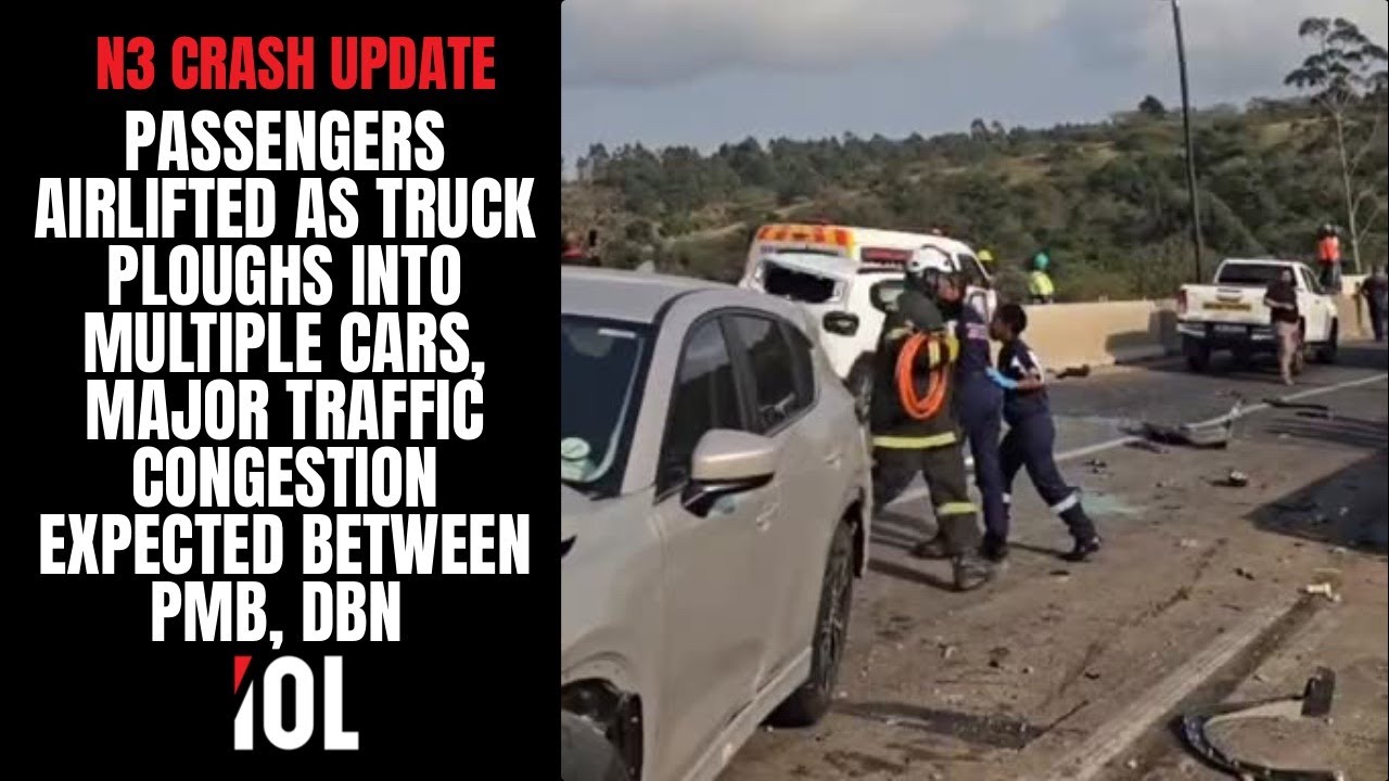 N3 Traffic Update. Over 20 critically injured as truck ploughs into cars near Hammarsdale.