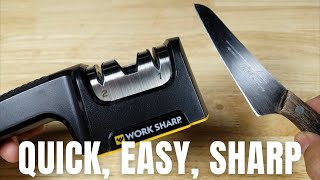 BEST BUDGET WAY TO SHARPEN KITCHEN AND EDC KNIVES WORK SHARP PULL THROUGH AMAZON REVIEW