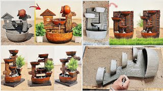 Cement Craft  Amazing Top 2 Indoor Tabletop Water Fountains | DIY Homemade Indoor Water Fountains