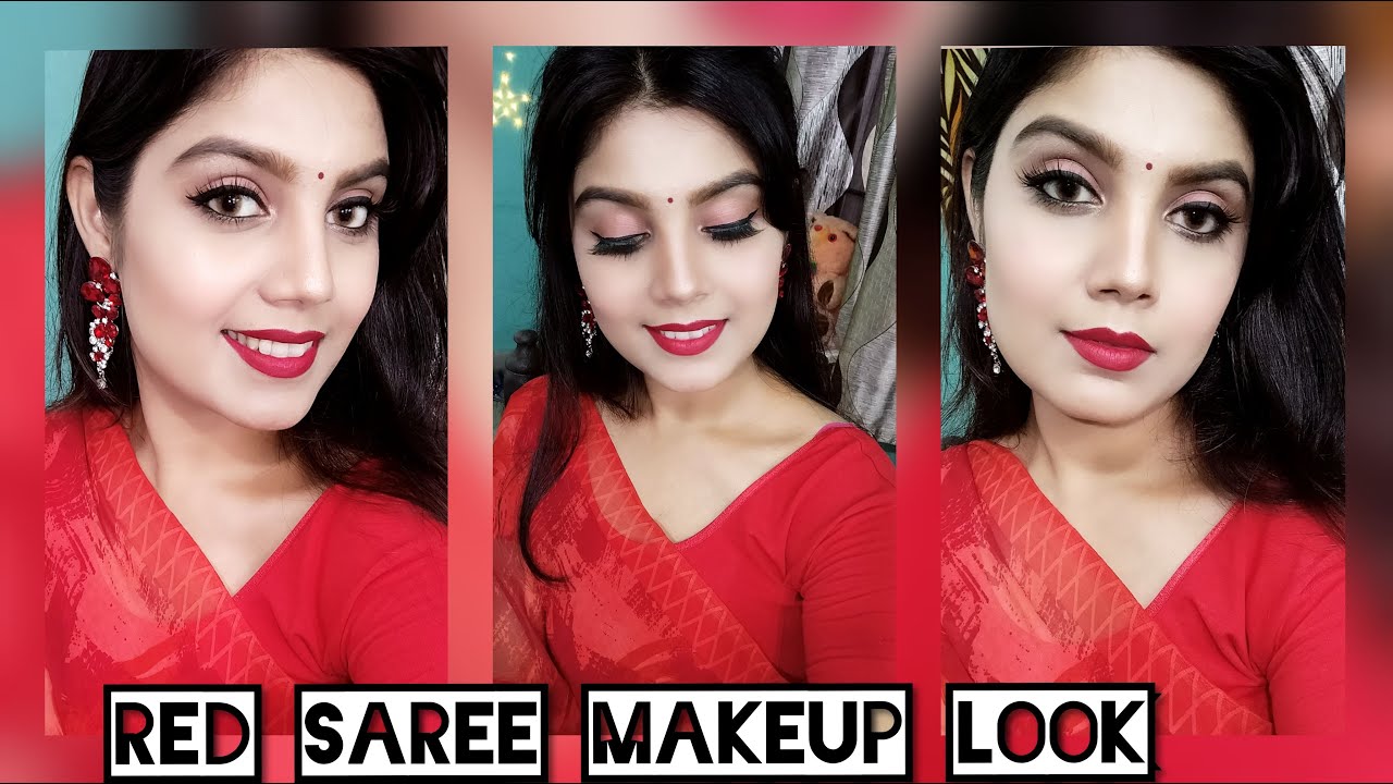 Bold and Beautiful eyes with Red and White Combination Saree #makeup  #makeuptransformation #makeuptutorial #makeupartist #mua #ludhiana... |  Instagram