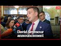 David seymour announcement