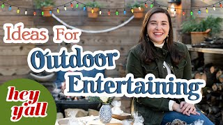 10 Tips for Outdoor Entertaining in the Winter | How to Host Outside in the Cold | #HeyYall