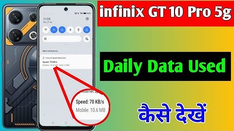 infinix GT 10 Pro 5g me daily data use kaise dekhe | how to enable daily data use infinix GT 10 Pro