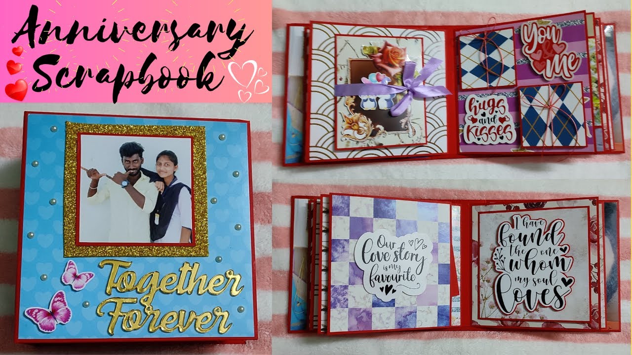 Anniversary Scrapbook. Mr&Mrs Album. Handmade Scrapbook for