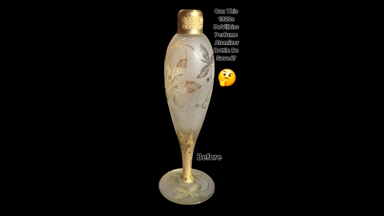 The NIGHTMARE 1920S Antique DeVilbiss Glass Perfume Atomizer
