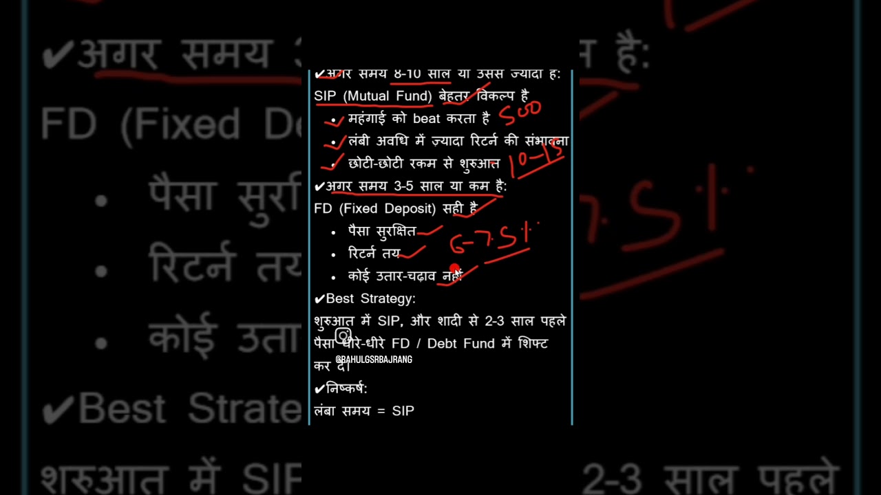 बेटी की शादी के लिए SIP या FD 