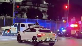 Waymo Driverless Taxi Enters Active LAPD Standoff Scene