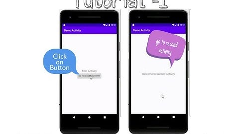 Tutorial -1 : - Start Second Activity By Clicking Button On First Activity In Android Studio