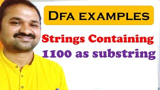 DFA Examples 7 || Set of all strings Containing '1100' as substring  || FLAT ||Theory of computation