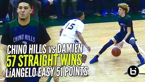 Permanent Link to LiAngelo Ball 52 POINTS & LaMelo Ball Gets SHIFTY!! Chino Hills vs Damien Pt 2 FULL Highlights!!