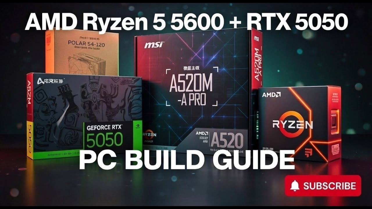 AMD R5 5600 + RTX 5050 : Best Budget Gaming Pc Build : Pc Build Full Guide🔥🔥
