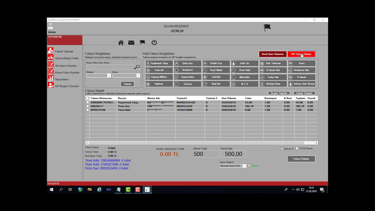 Fatura Ödeme Merkezi Programı YouTube