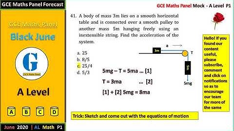 A Level   Black June 2020 P1 (3/3) Mechanics