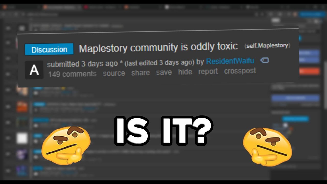 [MMM] Is MapleStory Community MORE Toxic? (subreddit tier list results) | MapleStory