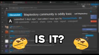 [MMM] Is MapleStory Community MORE Toxic? (subreddit tier list results) | MapleStory