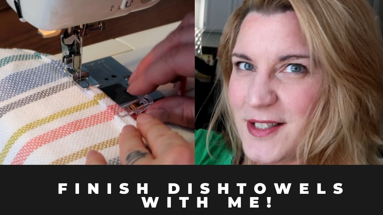 Dish Towels from My Rigid Heddle Loom - How to Finish - YouTube