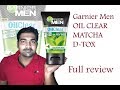 Garnier Men Oil Clear Matcha D-Tox Facewash with Power Of Detox Review!garnier cleanser