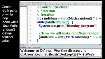 While Loops and Random Numbers Lecture