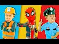Spiderman, Policemen and Firemen Song 🚒 🚓 🚑 | Lights Kids Song