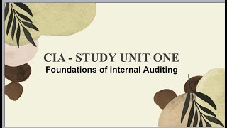CIA Foundation of Internal Auditing - Part 1