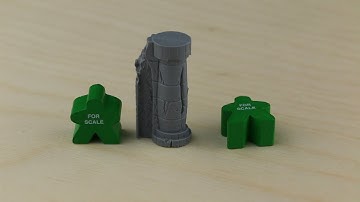 Small Ruined Column - Board Game Pieces from The Game Crafter