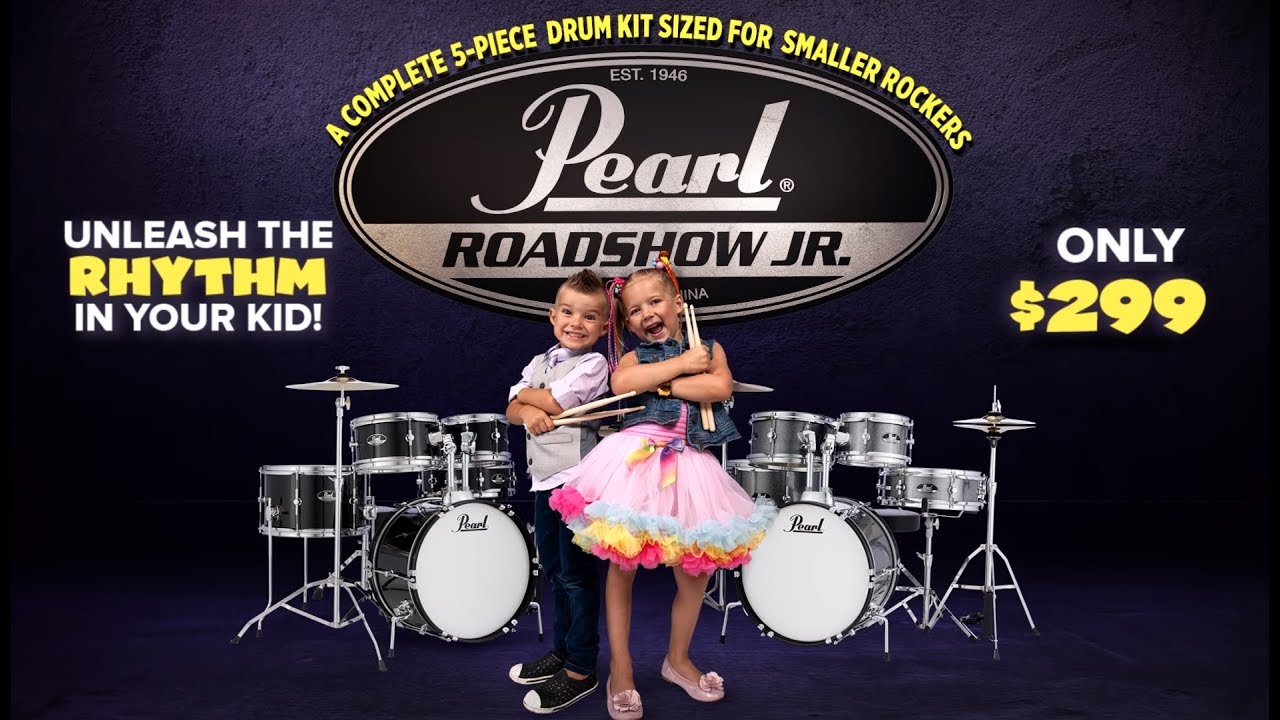 Batterie acoustique enfant PEARL Roadshow junior 16 réunion 974