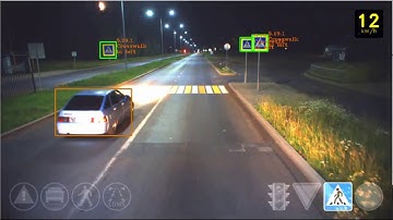 Self-driving car at night - autonomous vehicle testing