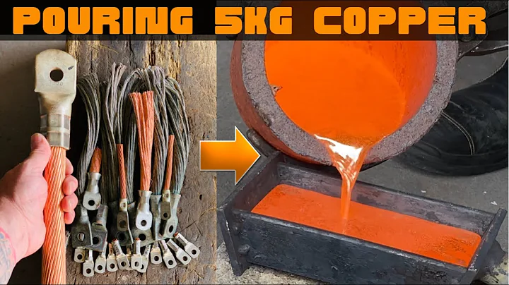 Locomotive Copper Cable Melt Down - 5KG Copper Pour - ASMR Metal Melting - Melting Copper BigStackD
