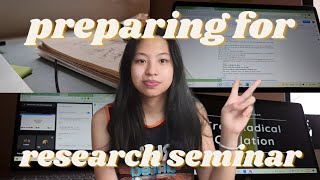 preparing for research seminar! || Ranielle Santos