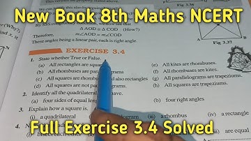 Chapter-3 Ex-3.4 Understanding Quadrilaterals || Class 8 Maths New Book