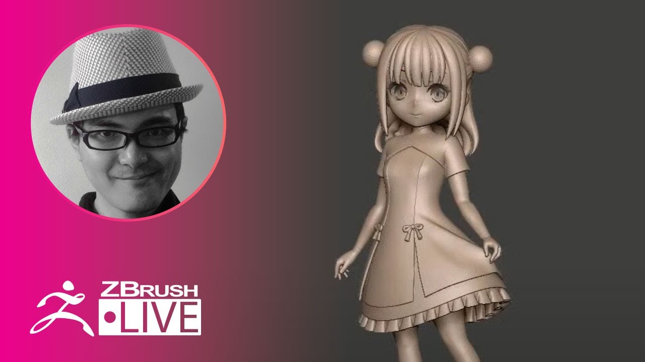 Ja 3dプリント用キャラクターの作り方 Sakaki Kaoru Zbrush 21 6 Pixologic Zbrushlive