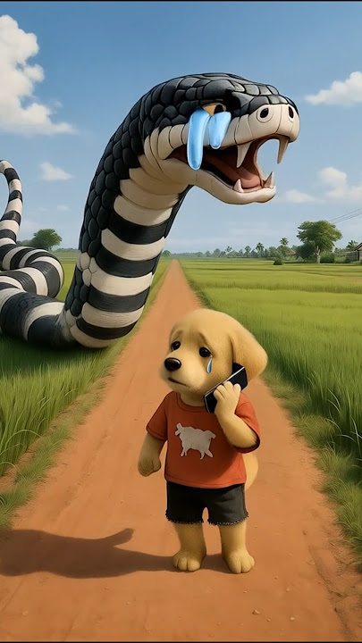 Poor Puppy Saves Pregnant Snake – Heartwarming and Funny Animal Rescue Story #puppy #snake #animals