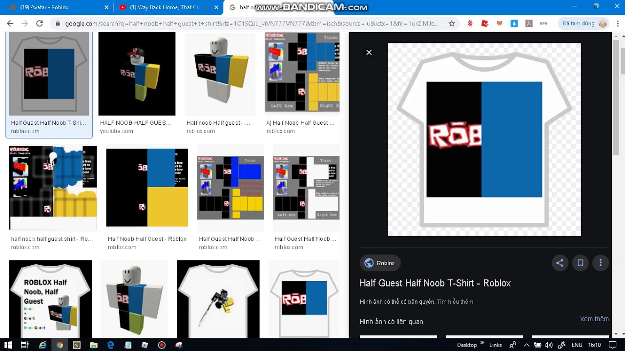 Half Guest And Noob Shirt Roblox