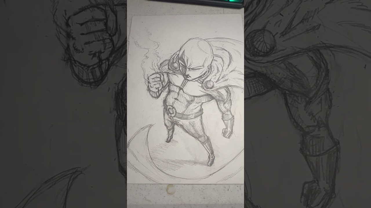 Lets Draw; SAITAMA from ONE-PUNCH MAN #drawing #manga #onepunchman #art