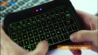 Powered by Wechip:T18 Wireless Air Mouse Remote Control with full Keyboard