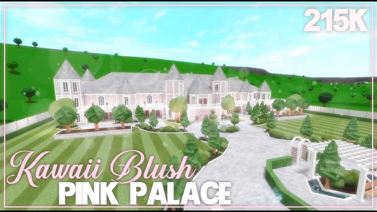 Roblox Bloxburg 215k Blush Pink Kawaii Palace Pt 1 Tour