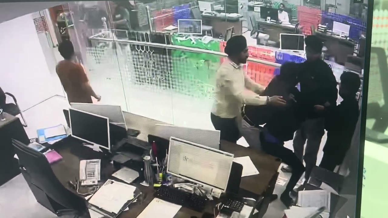 Staffs and Owner Beating a labour in a UAE Glass Company (Abbas Glass Industry)
