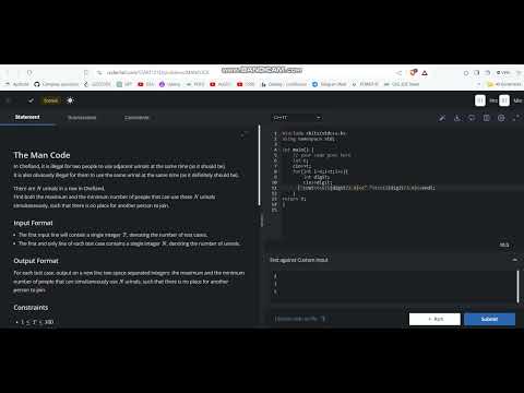 THE MANCODE | Codechef starter 121 | Code  #codechef #competetiveprogramming #contest