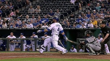 DET@KC: Gordon drives in Hosmer with a double