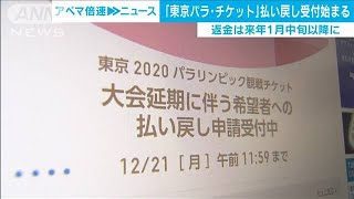 東京パラリンピック　チケット払い戻しの受付開始(2020年12月1日)