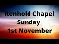 Sunday Service - 1st November