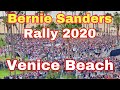 Bernie Sanders democrat Rally with AOC on Venice Beach California