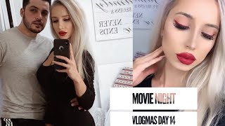 red eyeliner red lips X getting ready for movie night |vlogmas day 14