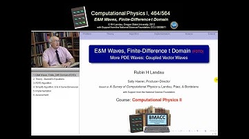 24.5 E&M Waves via Finite Difference Time Domain I