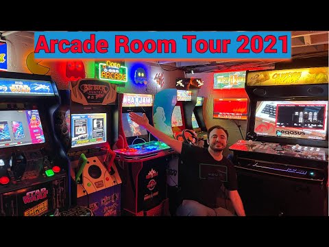 Arcade Room Tour 2021 - Arcade1up, RecRoomMasters, Virtual Pinball, and more from UrGamingTechie