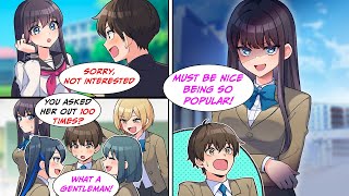 [Manga Dub] I became popular after everyone found out that I asked her out 100 times... [RomCom]