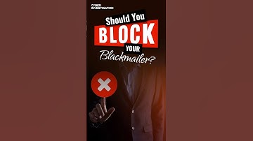 Should You Block Your Blackmailer? #shorts #sextortion #blackmail #onlinethreats #cybersecurity