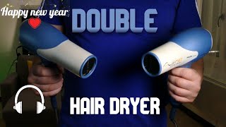 : #850, Relaxing HAIR DRYER sound, Double son de seche cheveux, 2 secadoras al mismo tiempo