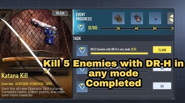 Kill 5 Enemies with DR-H in any mode | Katana Kill Event COD MOBILE