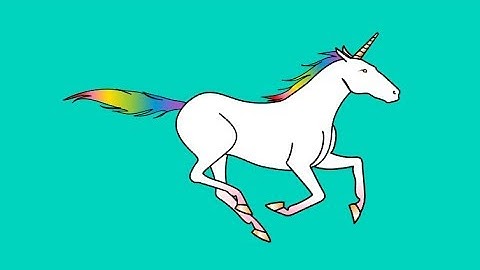 Galloping running Unicorn Animation 🐎